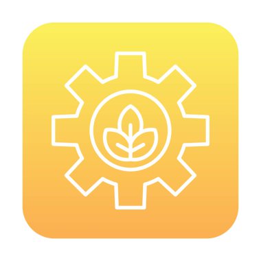 Bitki simgesiyle çark, gezegen konseptinin ekolojik sürdürülebilirliği, vektör illüstrasyonu