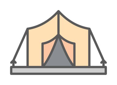 çadır simgesi, vektör çizimi  