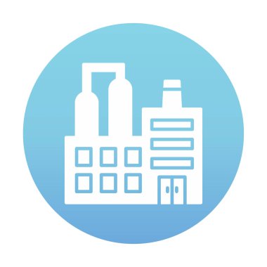 Factory icon, vector illustration simple design