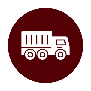 kamyon simgesi, vektör illüstrasyonu