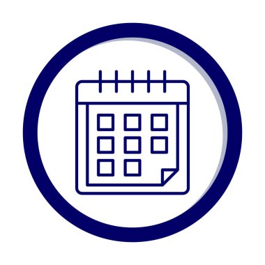 Takvim simgesi, vektör illüstrasyonu basit tasarım