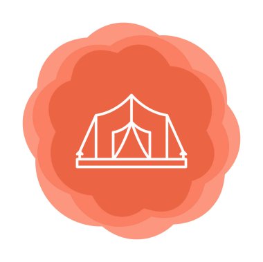 çadır simgesi, vektör çizimi  