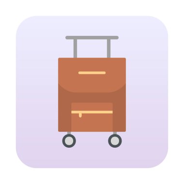 Bavul seyahat çantası ikonu. Bagaj kavramı                                   