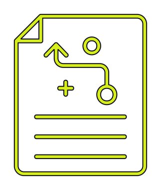 Basit Strateji simgesi, vektör illüstrasyonu