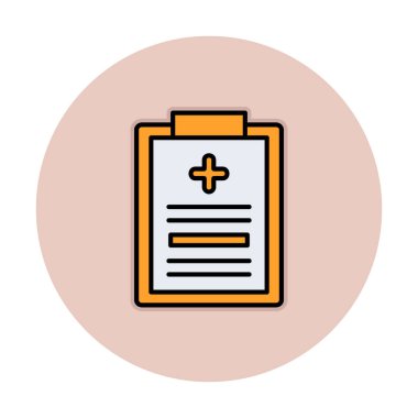 Tıbbi Kayıtlar ikonu. Basit resimleme                                 