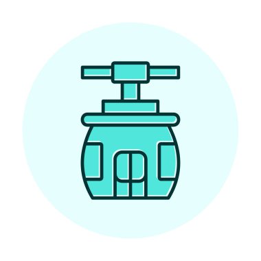 Cableway simgesi vektör çizimi tasarımı