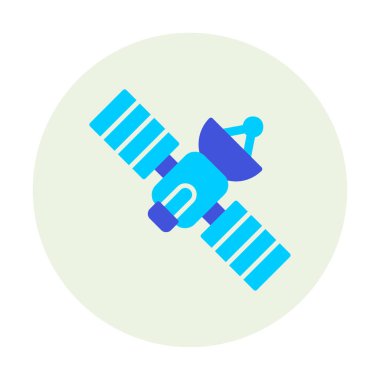 Uydu Simgesi, vektör illüstrasyonu 