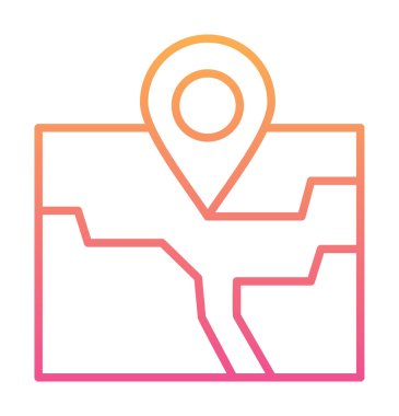 konum simgesi, vektör illüstrasyonu basit tasarım