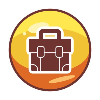 bavul ikonu vektör illüstrasyonu 