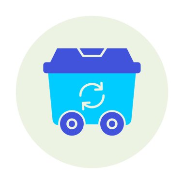 Çöp vektörü simgesi geri dönüşüm işareti