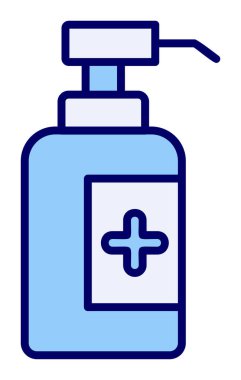 Dezenfektan şişesi ikonu. vektör illüstrasyonu 