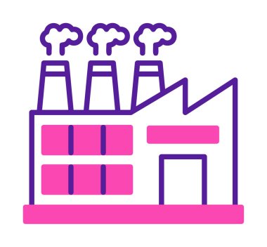 Factory icon, vector illustration simple design