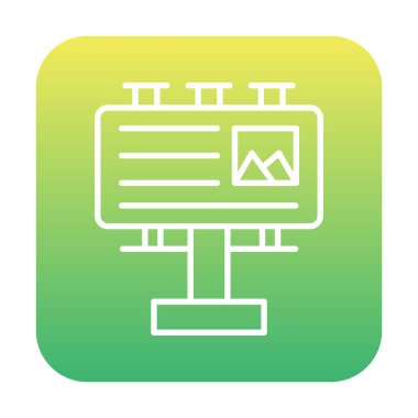 Billboard simgesinin vektör illüstrasyonu 