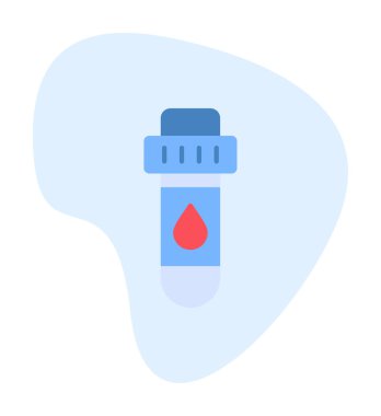 Kan Test Ağı simgesi, vektör illüstrasyonu