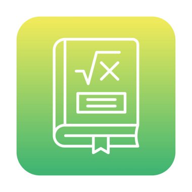 Matematik kitabı. Web simgesi basit illüstrasyon                         