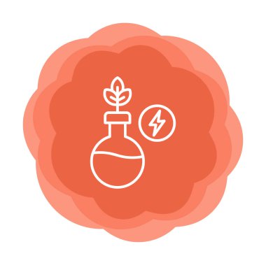 Test tüpünde bitki ve enerji sembolü olan bilim konsepti  