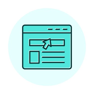 Web sayfası simgesi, vektör illüstrasyonu