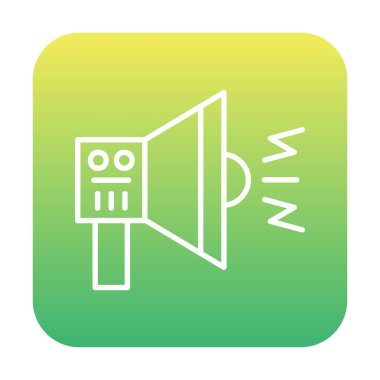 Hoparlör ve gürültü simgesi, vektör illüstrasyonu  