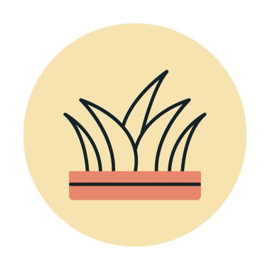 Çim simgesi, vektör illüstrasyonu 