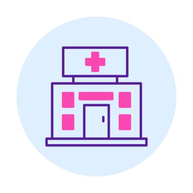 Tıp hastanesi vektör illüstrasyonu                             