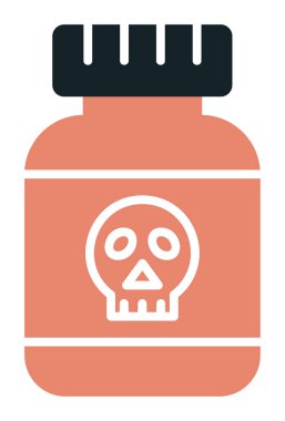  Zehirli vektör simgesi şişesi