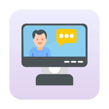 TV haber simgesi, vektör illüstrasyonu basit tasarım
