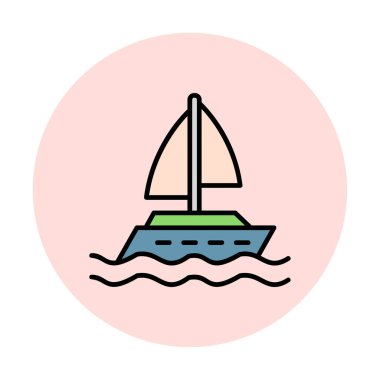 Yat simgesi vektör illüstrasyonu