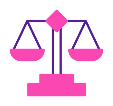  Adalet ölçekli denge simgesi basit web vektörü