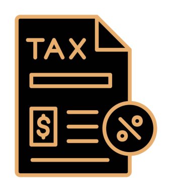 Vergi Kağıtları simgesi, vektör illüstrasyonu               