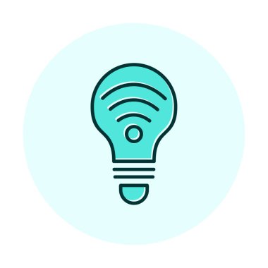 Ampul Ağı simgesi basit bir çizim. Akıllı Ampul                                                     