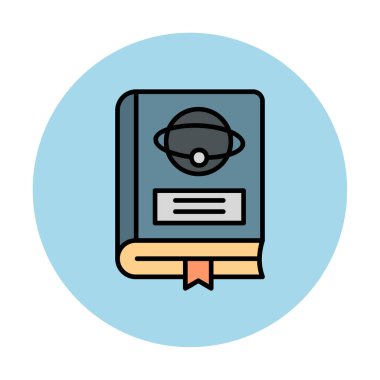 Vektör illüstrasyonu, Astronomi Kitabı simgesi  