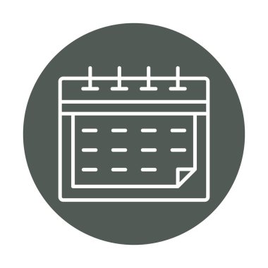 Takvim simgesi, vektör illüstrasyon tasarımı