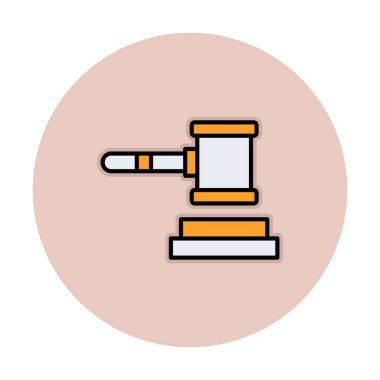 Yargıç Tokmak ikonu. vektör çizimi tasarımı