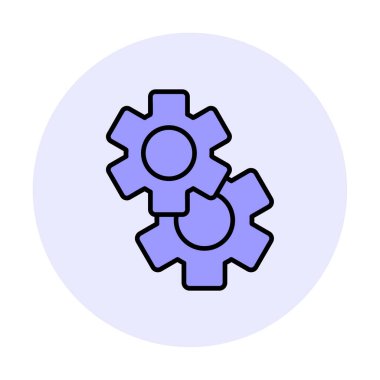 Gears'ı web simgesi, vektör çizim 