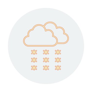 Basit kar yağışı simgesi, vektör çizimi