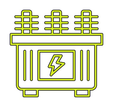 Batarya güç ikonu vektör illüstrasyonu. Dönüştürücü                         