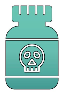  Zehirli vektör simgesi şişesi