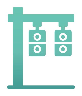 Trafik ışıkları web simgesi, vektör çizim 