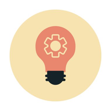 Basit ampul ikonu vektör çizimi