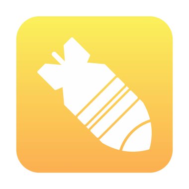 Nükleer bomba ikonu, vektör illüstrasyonu