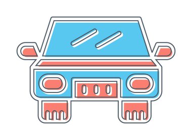 Araba düz simgesi. Vektör çizim 