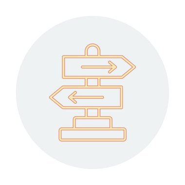 Yön düz simge, vektör illüstrasyonu