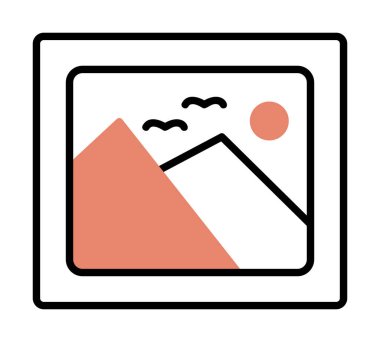 Galeri simgesi, web vektör illüstrasyonu