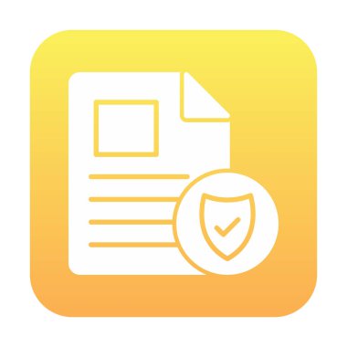 Onaylanmış Belge simgesi, vektör illüstrasyonu basit tasarım