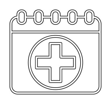 Takvim simgesi, vektör illüstrasyonu basit tasarım