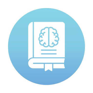 Nöroloji Kitabı web simgesi vektör illüstrasyonu