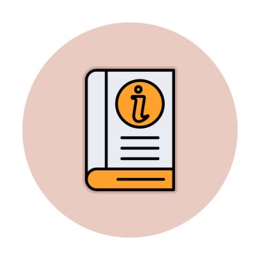 Bilgi Defteri simgesi. dosya simgesi. vektör illüstrasyonu