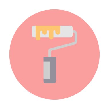 Modern Paint Roller simgesinin vektör çizimi              
