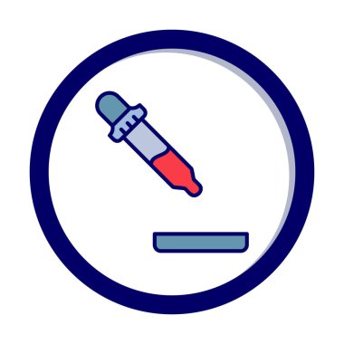 Pipette düz renk vektör ikonu tasarımı 