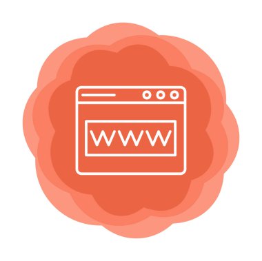 tarayıcı web sayfası simgesi, vektör illüstrasyonu 